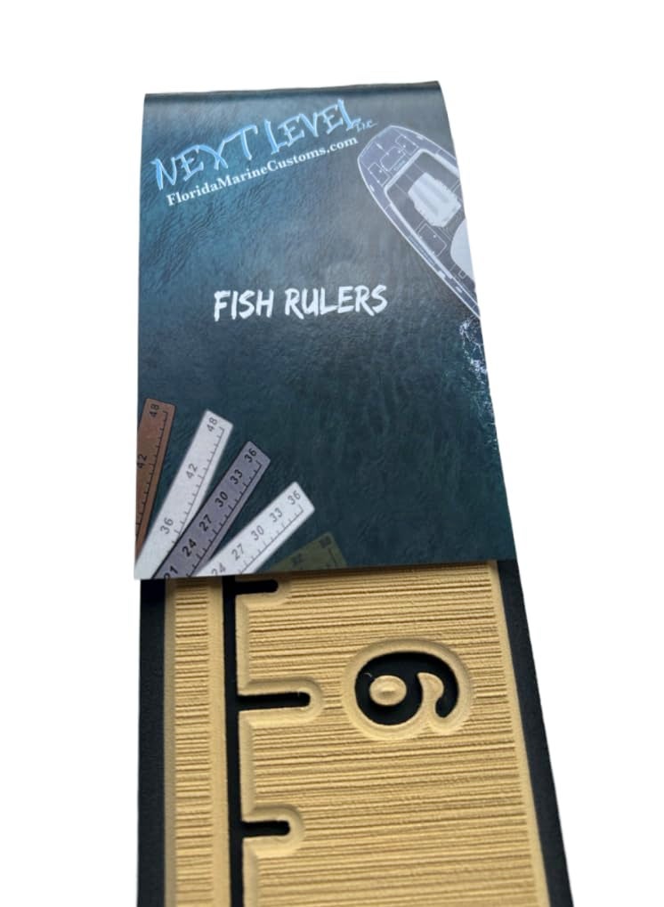 Next Level Inc . | Fish Ruler | SeaDek | 36 inch Fish Measurement Tool | Perfect for Boats and Kayaks | Camel/Black - Image 1